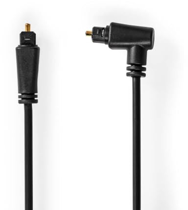 NEDIS Optical Audio Cable | Toslink Male | Rotatable | 1.00 m | Round | PVC | Black | Envelope