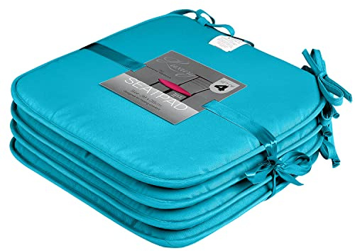 GC GAVENO CAVAILIA Pack of 4 Chair Pads Office Garden Chair 38X38 Cm