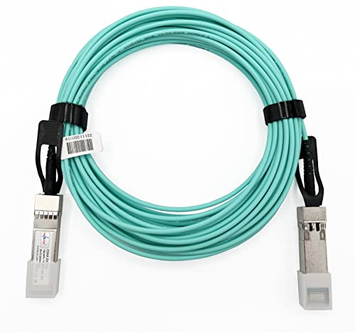 Elfcam® - 40m 10G AOC Cable de Fibra Óptica OM3 SFP+ a SFP+, Compatible con SFP-10G-AOC (40 Metros)