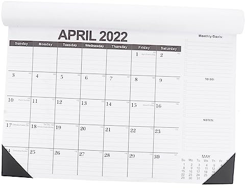KICHOUSE 1 Stück 2022 2022 Wandkalender Tischkalender Notebook-Aufkleber 2022 Monatskalender büro kalender tischkalender basteln einfacher Tischkalender Schreibtischkalender fürs Büro Spule