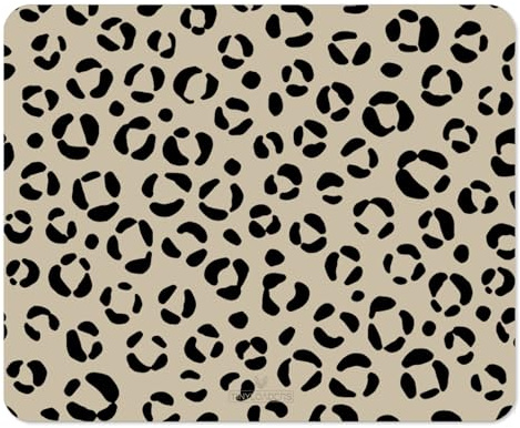 TINYLOADERS Hochwertige Bodenmatte zur Unterlege Hochstuhl Kinderstuhl Kinder Spielmatte Spritzmatte Kunst waschbare Entwöhnungsmatte wasserdichter Rutschfester Bodenschutz 110 x 95 cm Leopard Muster