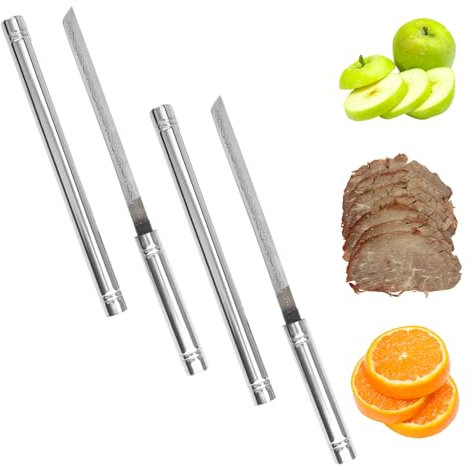 NEERIX 2 pcs Mehrzweck-Tragbares Obstmesser mit Scheide,Multifunktionales Obstmesser für den Außenbereich mit Hülle,Tragbar Messerstock Obstmesser für Outdoor mit Abdeckung, Perfekt für Küche Camping