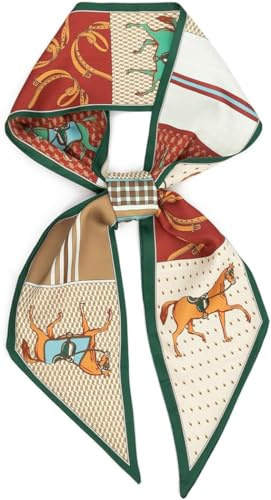 FonVan Seidenschal Seide Haarschal für Damen, Halstücher, Bandana, Satin Schal Kopftuch, Halstücher für Handtaschen, Handtaschen-Zubehör, Seidentücher Scarf