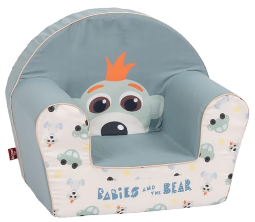Knorrtoys 74036 - Kindersessel - Baby Treflik | mit weicher Schaumstofffüllung, Kinderzimmer Sessel mit Armlehnen für Kinder bis 30 kg, Leicht und stabil für Spielzimmer