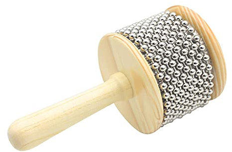Holz Cabasa Hand Shaker Percussion Instrument Mit Metallperlen Für Schüler Kinder Klassenzimmer Band Kompakte Größe