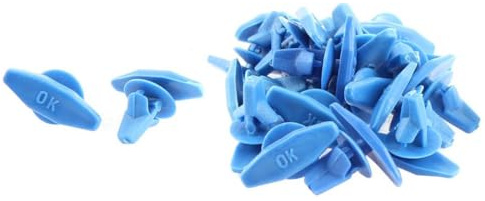 AputoXz 20 clip per rivetti auto in plastica blu, per interni della portiera e fissaggio per tappeti, adatti per fori da 5 x 4 mm, fermi universali per finiture auto