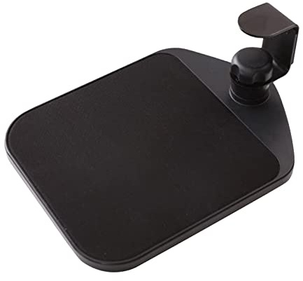 Hzoibyze Vassoio per Mouse con Morsetto sulla Scrivania Tappetino per Mouse Girevole Esteso Clip sul Desktop Supporto per Dispositivi Girevole Costruzione,