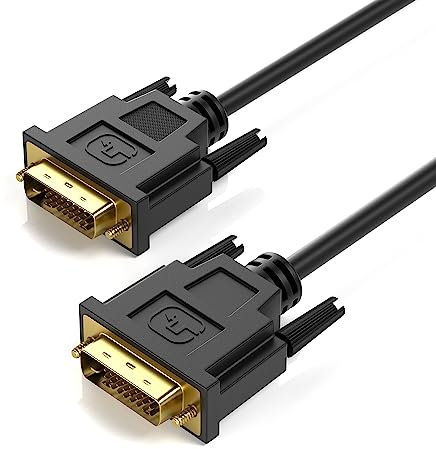 JAMEGA - 1m High Speed DVI zu DVI Kabel - Monitorkabel | DVI-D 24+1 Dual-Link | HDTV Auflösung bis 2560x600 Full HD 1080p 1600p | vergoldete Kontakte | verzinnte OFC Kupferleiter