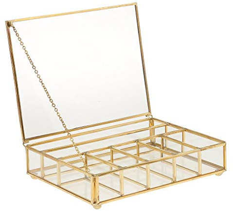 Tubayia terrarium Box glas smyckesskrin smycke förvaringslåda suckulent blomkruka för husdekoration