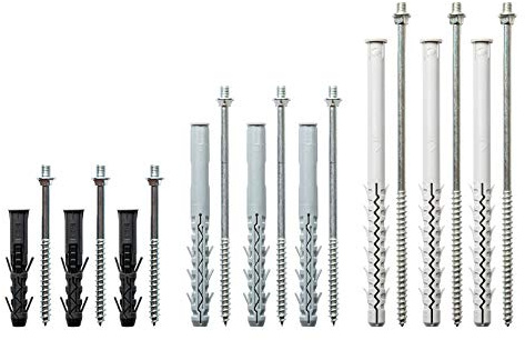 Stockschrauben - verzinkter Stahl, 100-220mm, 8mm Gewinde, perfekt für RainWay Rohrschellen - RainWay Zubehör (10 Stück, 100mm)