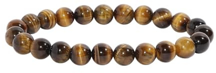 MILAKOO 8 mm tigeröga armband elastisk yoga helande energi män kvinnor stretcharmband, Sten