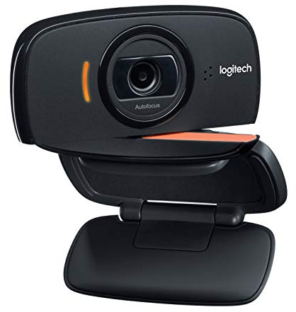 Logitech B525 Portable Business Webcam, HD 720p/30fps, Widescreen HD Video Calling, Foldable, HD Light Correction, Autofocus, 360° Swivel PC/Mac/Laptop/Macbook/Tablet (Renewed)