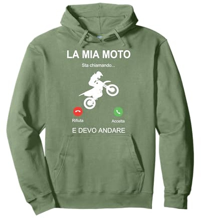 Frase Divertente Regalo Uomo Donna La Moto Sta Chiamando Felpa con Cappuccio