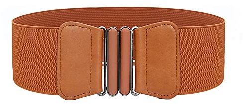 Jungerhouse Taillen Gürtel Damen Gürtel Breit Elastische Taillengürtel Dekoration Stretch Kleid Gürtel Schick Cinch Gürtel Vintage Stretchgürtel Retro Hüftgürtel Flach Schnalle Kleidgürtel