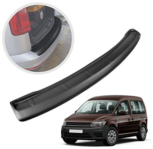 Chromemaster | Protezione paraurti Posteriore | Compatibile con VW Caddy 2004-2015 | Plastica ABS, nero opaco | Protezione paraurti protegge la vernice del paraurti dai graffi