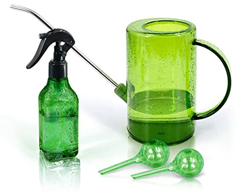 Byhagern 1L Garden Watering Can, Flower and Plants Watering Can with Stainless Steel Long Spout, Large Capacity Watering Cans for Indoor/Outdoor