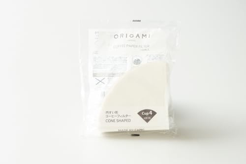 Origami - Filtro de papel (cono, 100 unidades, copa 4) grande