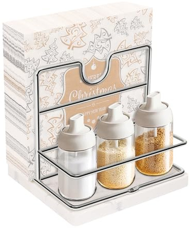 Livabber Porte-serviettes avec base en marbre, porte-serviettes en métal avec salière et poivrière, distributeur de serviettes moderne avec support à épices pour table de cuisine, comptoir (chromé)
