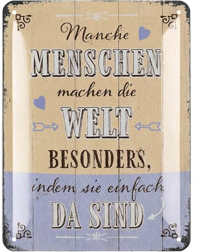 LANOLU Retro Blechschild MANCHE MENSCHEN, lustige Sprüche Schild Freundschaft, Shabby Chic Deko, Geschenke für beste Freunde, Retro Farmhouse Deko, vintage Metallschilder 15x20cm