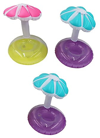 Abaodam 3piezas Portavasos Inflable Posavasos Flotante Portavasos Inflable De PVC para Piscina Color Aleatorio