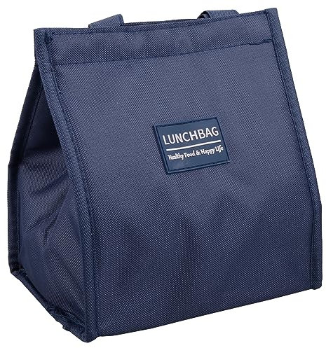 GLADFRESIT Lunch Bag - Insulated, Reusable Leakproof Thermal Lunch Box Container (Navy Blue)