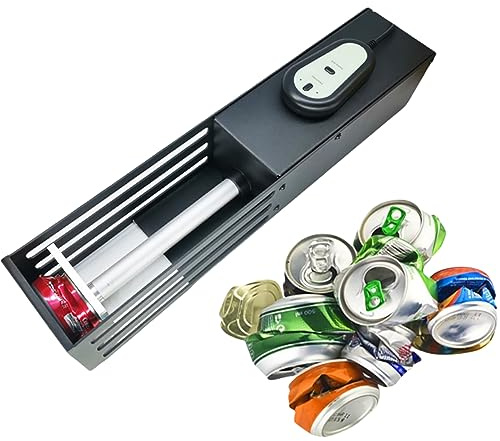 Electric Can Crusher for Recycling 12 oz and 16 oz Aluminium Metal cans Crusher Heavy Duty Crusher for Recycling Aluminium soda, soda Beer, Coke cans and Plastic Water Bottles