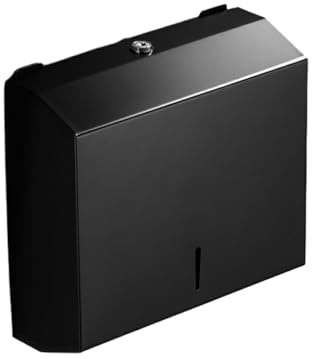 YUSSEQDD Dispensador de Toallas de construcción Resistente para un Rendimiento Duradero y Duradero, dispensador de Toallas de Papel de Mano de Acero Inoxidable, Negro