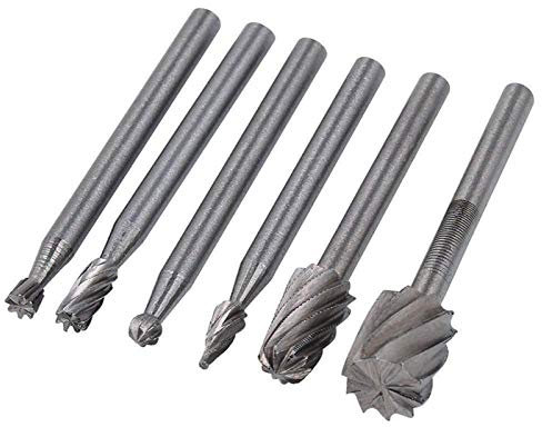 Juego de limas, juego de limas de metal, juego de fresas for tallar madera de 6 piezas, fresa duradera, fresa de rebabas for máquina de grabado rotativa lima resistente(Color:6pcs)