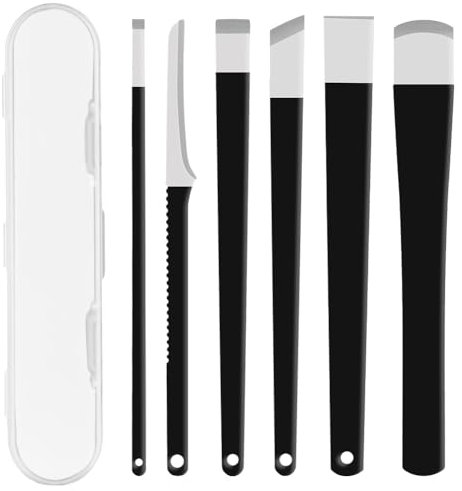 LOPHE Bisturi per Pedicure, Set Pedicure Professionale in Acciaio Inox da 6 Pezzi, Kit di Coltelli per Pedicure con Custodia, Pedicure Attrezzi per Rimuovere l Calli di Pelle Morta, Dura