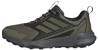 Adidas Mens Terrex Tracefinder 2 Trail Running, Olive Strata/Olive Strata/Semi Impact Orange, 9.5