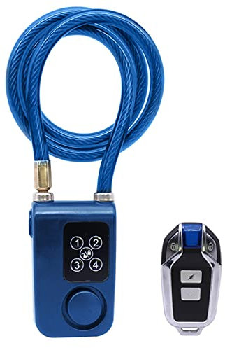 Lucchetto per bici elettrica con allarme sonoro, antifurto per scooter, cavo in acciaio inossidabile, resistente al taglio, per porta del cancello della moto, catena antifurto per bicicletta, catena