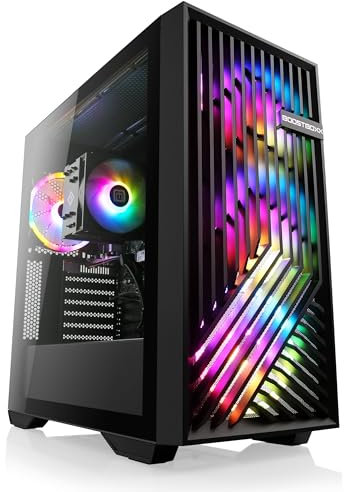 Boost Boxx Gaming PC mit Windows 11 Home, AMD Ryzen 7 7700 8X 3800 MHz, 1000 GB M.2 SSD, 16 GB DDR5-RAM, AMD Radeon Graphics, Gigabyte Mainboard, USB 3.2, M10940H