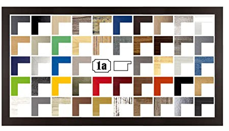 Colorello Bilderrahmen Posterrahmen Puzzlerahmen 33x98 cm Braun Dunkelbraun 98x33 cm mit weisser Rückwand und Antireflex Acrylglas