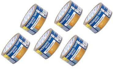 Rouleaux de papier kraft écologique, lot de 6, 66m x 50 mm, sans solvant Lot de 6 TCX