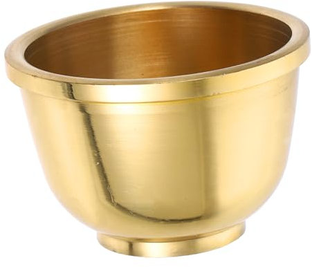 PRETYZOOM Cuenco Decorativo De Latón Para Ofrendas De Altar Diseño De Agua Purificada Cáliz De Estilo Medieval.
