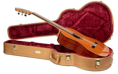 Crossrock Designer Serie - Universeller Holzkoffer für 4/4 Klassikgitarren - Sicherheitsschloss, Metallfüße, Ablageplatz - Luxusgold (CRW520CLG)