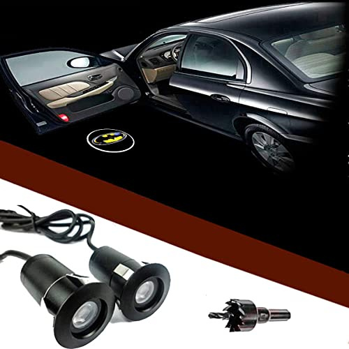 FOLGEMIR Luce per portiera auto, LED benvenuto proiettore, luce fantasma ombra logo, luce di benvenuto Ghost Shadow, DC 12V, universale per tutte le auto (Logo 105 - Batman)