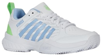 K-Swiss Women's Court Express 2 Tennis Shoe, Wht Dutch Canal Green, 41.5 EU