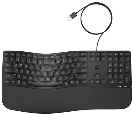 HP 480 Comfort Wired Keyboard (USB-A, Windows, MacOs, Linux) - QWERTY English