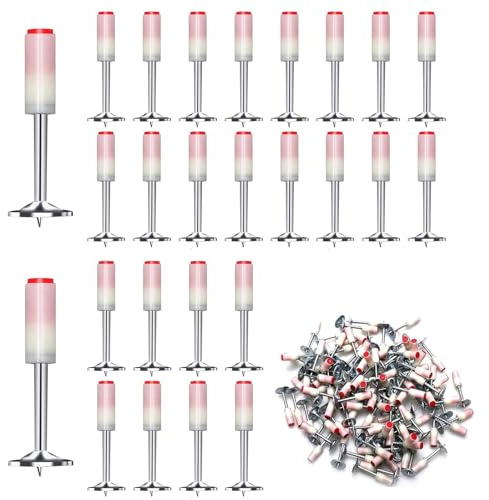 300 clavos redondos para pistola de clavos, 7,3 mm, mini clavos de acero, para paredes de hormigón, fieltro para techos, clavos redondos para fijación, instalación y reparación