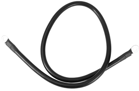 Partuto 90cm 2AWG Battery Inverter Cable 3/8 5/16 Battery Cable Tinned Copper Black OT Type 1 Pc