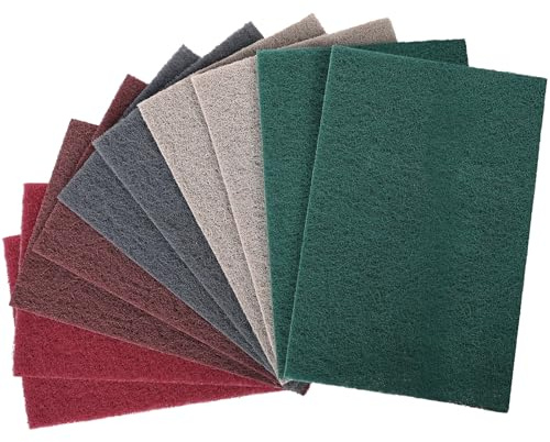 PMIQSA 10 Pcs Eponge Poncage Abrasive 150x230mm Papier à Poncer, Grains 400/600/800/1000/2500 pour Dois, Métal, Acier Inoxydable Poncer et Polir