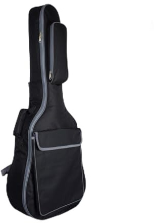 Hoement Gepolsterte Akustikgitarrentasche Mit Doppelträgern Schützender Gitarrenkoffer Rucksack wasserdichte Gitarrentasche Für Sicherer Transport Geeignet Für Folk Konzertgitarren