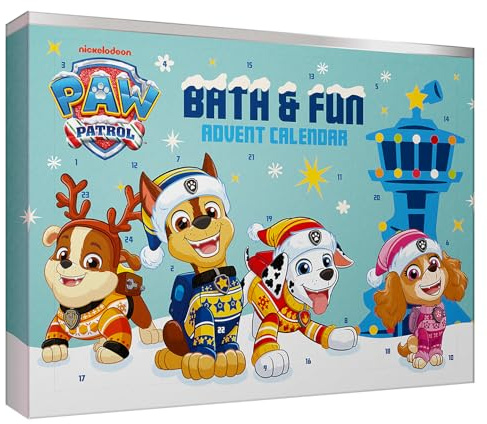 Paw Patrol Bath & Fun Adventskalender, Nickelodeon Badezusätze und Pflegeprodukte, Weihnachtskalender für Kinder
