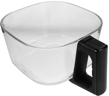 GLEAVI Recipiente para freidora de aire de 4,5 l con cesta cuadrada de cristal y cajón de repuesto. Accesorio versátil para freidora de aceite. Ideal para reuniones en casa o en la cocina.