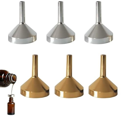SLEEKEE 6 Mini Embudos, No Tóxicos Y Resistentes A La Deformación, Herramientas De Llenado Fino, Aptas para Cocinas Y Laboratorios.
