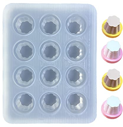 Stampo in silicone a 12 fori per torte, pasticceria, cioccolato, gelato, biscotti, cupcake