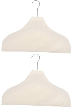 Uonlytech Garment Shoulder Covers Non-Slip Hanger Guards Cotton Linen Fabric Breathable Clothes Protectors for Women’S Suits Dresses Jackets Clothing Store 2Pcs Set