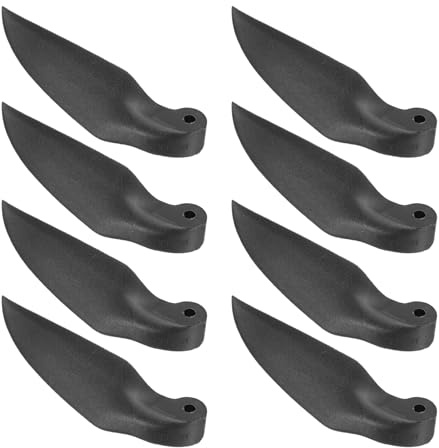 MECCANIXITY RC Glider Propeller Replacement Prop Blades, 6x3 Inch RC Folding Propeller Nylon Blades Parts for Spinner D28-D48mm Glider Airplane Prop Replacement(Black, 4 Pairs)
