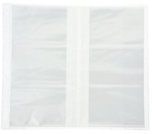 Alipis Jelly Photo Album Business Card Holder 84pcs Capacity White Sparkling Organizer for Travel Postcards and Ticket Collection